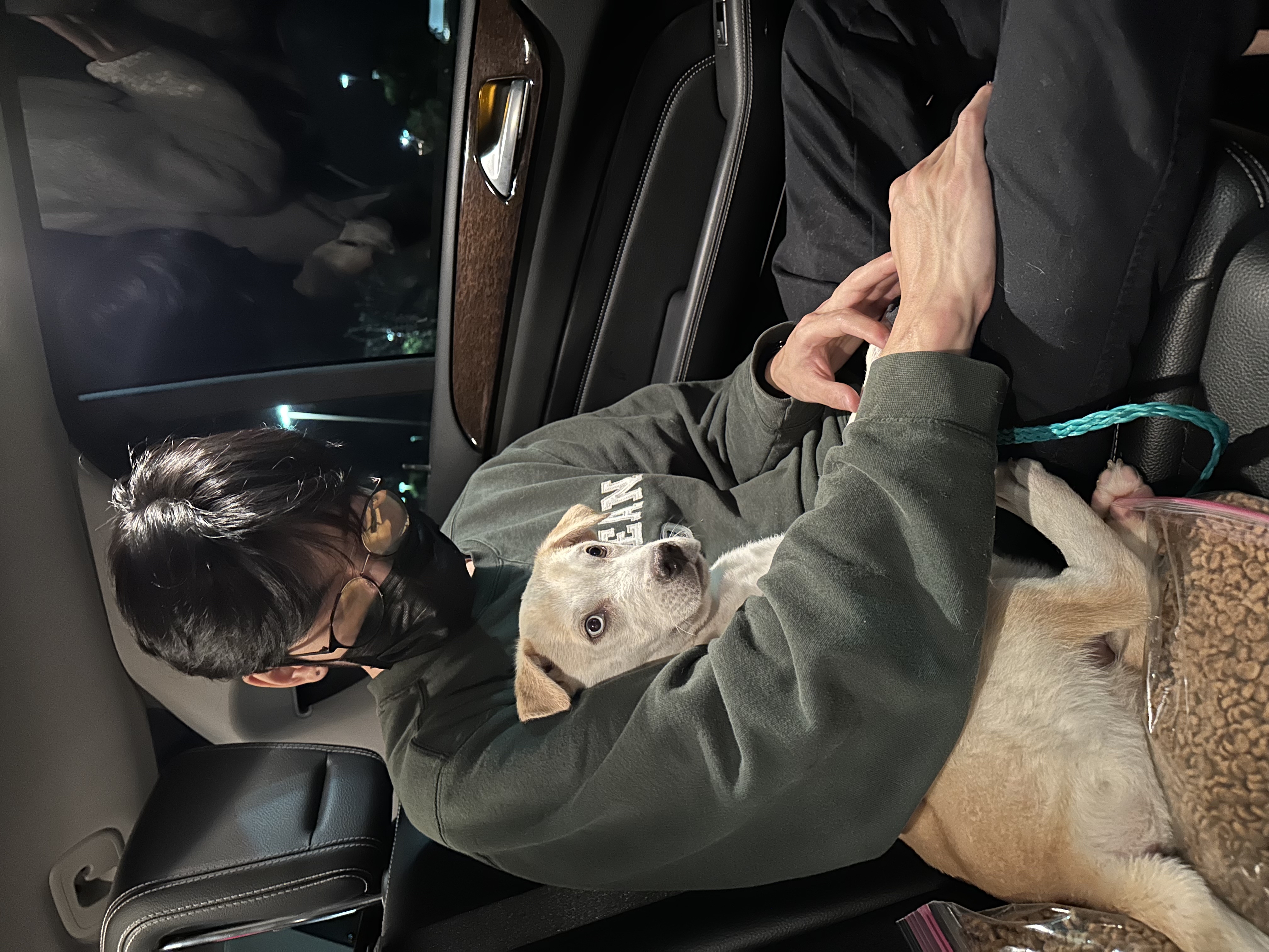 Noah with his puppy Ginger